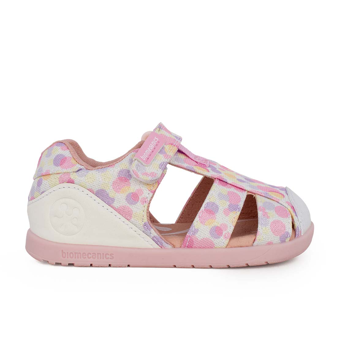 IMG_5092-1 Biomecanics 262193-B050 A Παιδικό παπουτσοπέδιλο για κορίτσι σε ύφασμα Λευκό/Multi - Image 1