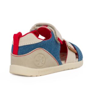 Biomecanics 262199-B827 Β Παιδικό παπουτσοπέδιλο για αγόρι σε ύφασμα Μπεζ/Μπλε - Image 3