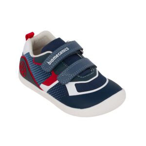 Biomecanics 262159-A556 A Παιδικό sneaker για αγόρι σε δέρμα και ύφασμα Μπλε/Κόκκινο - Image 2