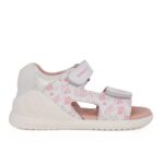 Biomecanics 262142-C050 Παιδικό πέδιλο για κορίτσι δερμάτινο Λευκό/Βυθός