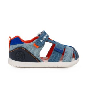 Biomecanics 262199-A371 Β Παιδικό παπουτσοπέδιλο για αγόρι σε ύφασμα Μπλε Τζιν