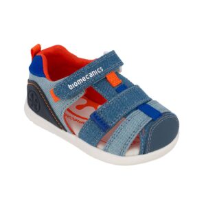 Biomecanics 262199-A371 Β Παιδικό παπουτσοπέδιλο για αγόρι σε ύφασμα Μπλε Τζιν - Image 2