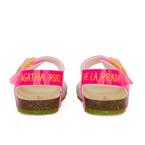 Agatha Ruiz De La Prada 262978-A848 Α Παιδικό πέδιλο για κορίτσι σε συνθετικό υλικό Φουξ/Λευκό - Image 3