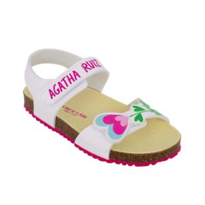 Agatha Ruiz De La Prada 262979-A050 Α Παιδικό πέδιλο για κορίτσι δερμάτινο Λευκό/Λουλούδι - Image 2