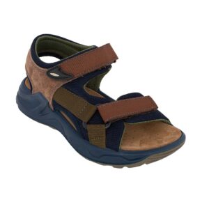 Primigi 1398611 Β Εφηβικό πέδιλο για αγόρι σε δέρμα και ύφασμα Καφέ/Μπλε - Image 2