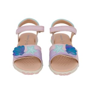 Geox J SANDAL HAITI J658ZB 05402 C8842 B Παιδικό πέδιλο για κορίτσι δερμάτινο Λιλά/Κοχύλι