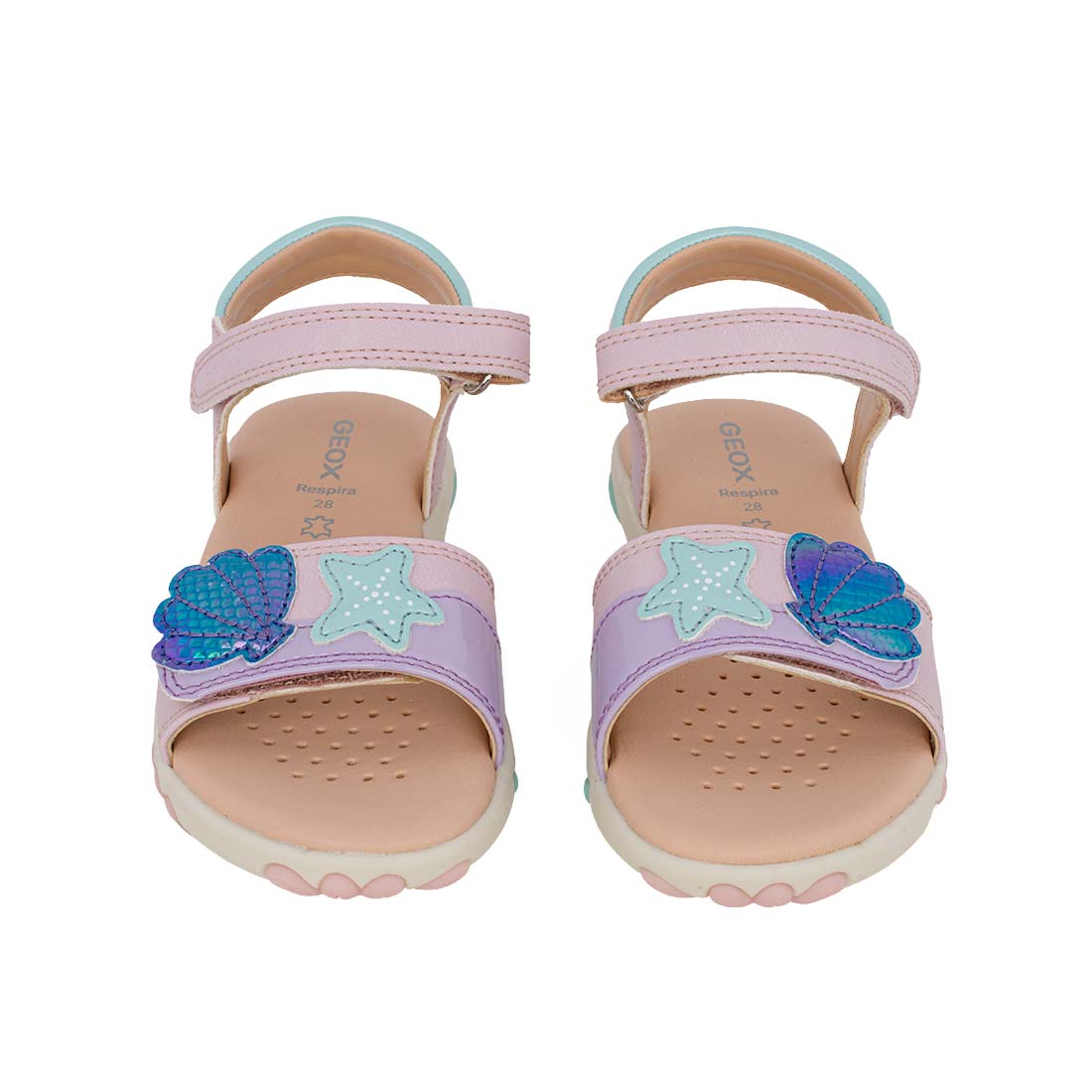 IMG_5271-1_IMG_5340-1 Geox J SANDAL HAITI J658ZB 05402 C8842 B Παιδικό πέδιλο για κορίτσι δερμάτινο Λιλά/Κοχύλι - Image 1