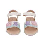 Geox J SANDAL HAITI J658ZB 05402 C0814 Α Παιδικό πέδιλο για κορίτσι δερμάτινο Λευκό/Κοχύλι