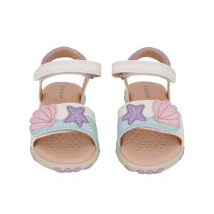 Geox J SANDAL HAITI J658ZB 05402 C0814 Α Παιδικό πέδιλο για κορίτσι δερμάτινο Λευκό/Κοχύλι