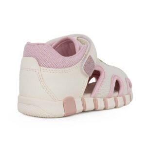 Geox S SANDAL IUPIDOO B6517B 054GN C0406 Παιδικό παπουτσοπέδιλο για κορίτσι σε οικολογικό δέρμα και ύφασμα Λευκό/Ροζ/Φράουλα - Image 3