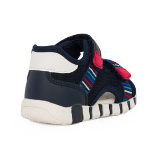 Geox B SANDAL IUPIDOO B655PA 0BC14 C0735 Παιδικό πέδιλο για αγόρι σε οικολογικό δέρμα και ύφασμα Μπλε/Κόκκινο - Image 3