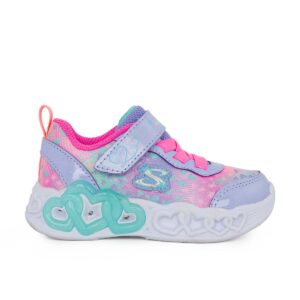 Skechers 303261N/LVMT Παιδικό αθλητικό με φωτάκια για κορίτσι σε συνθετικό υλικό και αδιαβροχοποιημένο ύφασμα Λιλά/Ροζ/Καρδιές - Image 5