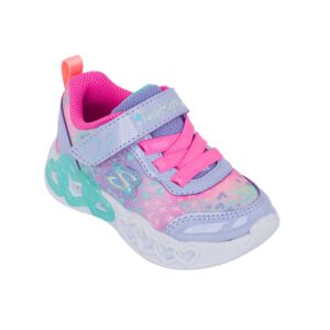 Skechers 303261N/LVMT Παιδικό αθλητικό με φωτάκια για κορίτσι σε συνθετικό υλικό και αδιαβροχοποιημένο ύφασμα Λιλά/Ροζ/Καρδιές - Image 2