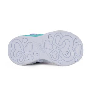 Skechers 303261N/LVMT Παιδικό αθλητικό με φωτάκια για κορίτσι σε συνθετικό υλικό και αδιαβροχοποιημένο ύφασμα Λιλά/Ροζ/Καρδιές - Image 4