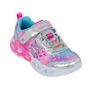 Skechers 303261L/SMLT Παιδικό αθλητικό με φωτάκια για κορίτσι σε συνθετικό υλικό Ασημί/Ροζ multi - Image 2