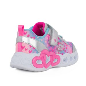 Skechers 303261L/SMLT Παιδικό αθλητικό με φωτάκια για κορίτσι σε συνθετικό υλικό Ασημί/Ροζ multi - Image 4