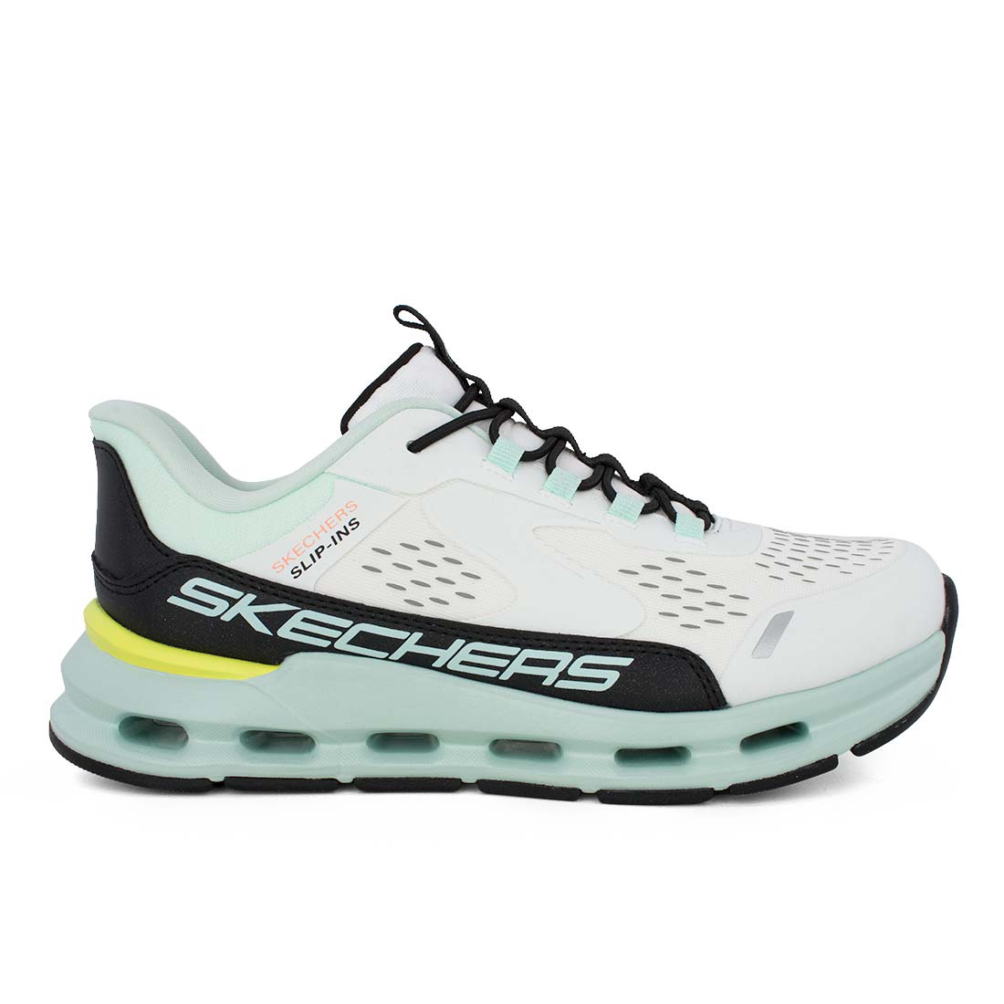 IMG_5490-1 Skechers 303654L/WBTQ Εφηβικό αθλητικό unisex σε συνθετικό υλικό Λευκό/Μαύρο/Τυρκουάζ - Image 1
