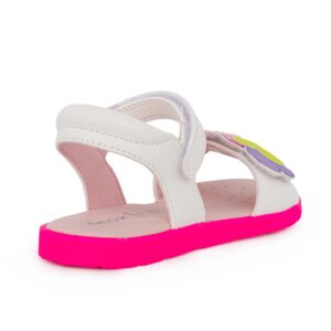 Geox J SANDAL JOYFOOT J65P1D 000BC C0653 Β Παιδικό πέδιλο για κορίτσι δερμάτινο Λευκό/Φούξια/Καρδιές - Image 3