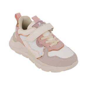 XTI 15301003 Παιδικό Sneaker για κορίτσι σε συνθετικό δέρμα και ύφασμα Μπεζ/Multicolor - Image 2