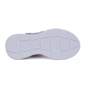 Skechers 303060L/LVMT Παιδικό αθλητικό με φωτάκια για κορίτσι σε συνθετικό υλικό και αδιαβροχοποιημένο ύφασμα Λιλά/Γοργόνα - Image 5