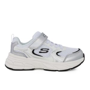 Skechers 303692L/WSL Παιδικό αθλητικό unisex σε συνθετικό υλικό και ύφασμα Λευκό/Ασημί