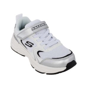 Skechers 303692L/WSL Παιδικό αθλητικό unisex σε συνθετικό υλικό και ύφασμα Λευκό/Ασημί - Image 2