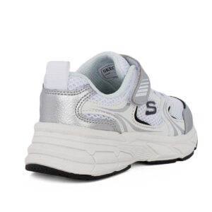 Skechers 303692L/WSL Παιδικό αθλητικό unisex σε συνθετικό υλικό και ύφασμα Λευκό/Ασημί - Image 4