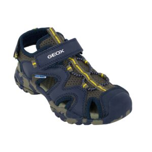 Geox J BOREALIS B. J450RC 014BU CF4A3 A Παιδικό παπουτσοπέδιλο για αγόρι σε οικολογικό δέρμα και ύφασμα Μπλε/Χακί - Image 2