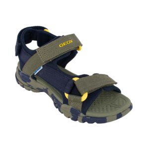 Geox J BOREALIS B. J450RE 01411 CF4A3 B Εφηβικό πέδιλο για αγορι σε ύφασμα Μπλε/Χακί - Image 2