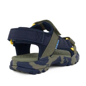 Geox J BOREALIS B. J450RE 01411 CF4A3 B Εφηβικό πέδιλο για αγορι σε ύφασμα Μπλε/Χακί - Image 3