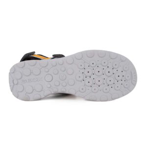 Geox J VΑNIETT B. J555XB 01454 C9025 B Παιδικό πέδιλο για αγόρι σε οικολογικό δέρμα και ύφασμα Γκρι/Πορτοκαλί - Image 5