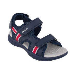 Geox J VANIETT B. J555XB 01454 C0735 B Παιδικό πέδιλο για αγόρι σε οικολογικό δέρμα και ύφασμα Μπλε/Κόκκινο - Image 2