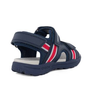 Geox J VANIETT B. J555XB 01454 C0735 B Παιδικό πέδιλο για αγόρι σε οικολογικό δέρμα και ύφασμα Μπλε/Κόκκινο - Image 3