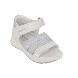 Primigi 1365400 Παιδικό πέδιλο για κορίτσι σε οικολογικό δέρμα Λευκό/Ασημί - Image 2