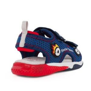 Primigi 1457011 Πέδιλο με φωτάκια για αγόρι σε ύφασμα  Μπλε/Κόκκινο - Image 4