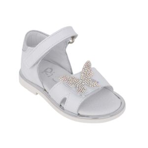 Ricco 272P3 Παιδικό πέδιλο για κορίτσι δερμάτινο Λευκό - Image 2