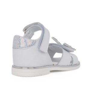 Ricco 272P3 Παιδικό πέδιλο για κορίτσι δερμάτινο Λευκό - Image 4