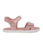 Garvalin 262430-A488 Παιδικό πέδιλο για κορίτσι δερμάτινο Ροζ/Καρδούλες