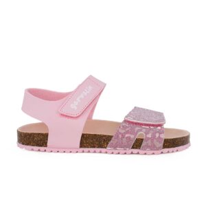 Garvalin 262465-B032 Παιδικό πέδιλο για κορίτσι σε οικολογικό δέρμα Ροζ/Λεοπάρ Γκλίτερ