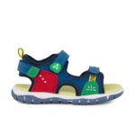 Garvalin 262717-A371 Παιδικό πέδιλο για αγόρι σε ύφασμα και συνθετικό υλικό Μπλε/Πράσινο/Κόκκινο