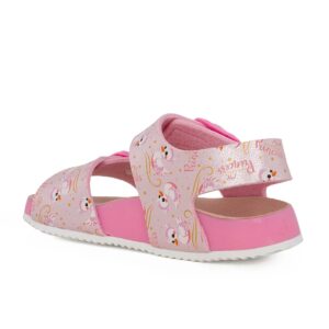 Garvalin 262461-A032 Παιδικό πέδιλο για κορίτσι σε οικολογικό δέρμα Ροζ/Παπάκια - Image 3