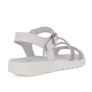 Ricco T30306V3 Εφηβικό πέδιλο για κορίτσι δερμάτινο Λευκό - Image 3