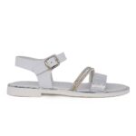 Ricco T30322P3 Εφηβικό πέδιλο για κορίτσι δερμάτινο Λευκό