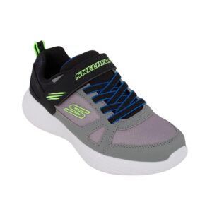 Skechers 405090L/GYBK Εφηβικό πέδιλο για αγόρι σε συνθετικό υλικό και αδιαβροχοποιημένο ύφασμα Γκρι/Μαύρο - Image 2