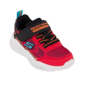 Skechers 401490N/RDBK Παιδικό αθλητικό με φωτάκια για αγόρι σε συνθετικό υλικό και ύφασμα Κόκκινο/Μαύρο - Image 2