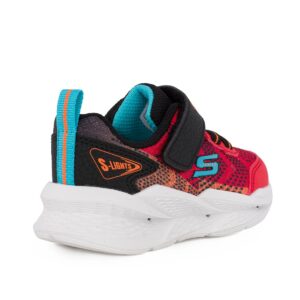 Skechers 401490N/RDBK Παιδικό αθλητικό με φωτάκια για αγόρι σε συνθετικό υλικό και ύφασμα Κόκκινο/Μαύρο - Image 4
