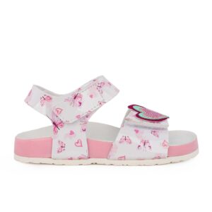 Lelli Kelly LKCB5580-RO02 OLIVIA Παιδικό πέδιλο για κορίτσι σε οικολογικό δέρμα Λευκό/Ροζ