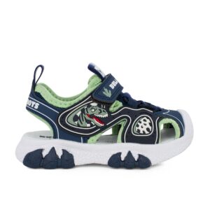Bull Boys T-REX DNCL5191-BL11 Παιδικό παπουτσοπέδιλο με φωτάκια για αγόρι σε ύφασμα και συνθετικό δέρμα Μπλε - Image 4