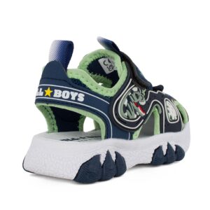 Bull Boys T-REX DNCL5191-BL11 Παιδικό παπουτσοπέδιλο με φωτάκια για αγόρι σε ύφασμα και συνθετικό δέρμα Μπλε - Image 3