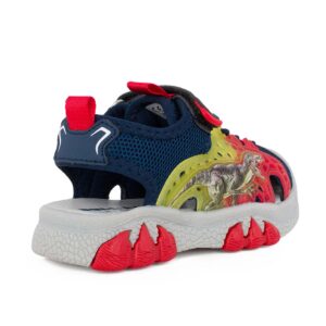 Bull Boys VELOCIRAPTOR DNAL5194-BL11 Παιδικό παπουτσοπέδιλο με φωτάκια για αγόρι σε ύφασμα και συνθετικό δέρμα Μπλε/Κόκκινο - Image 3